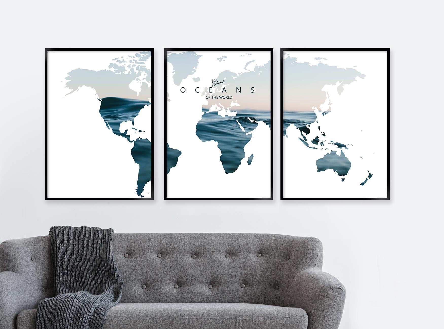 verdenskort oceanblå