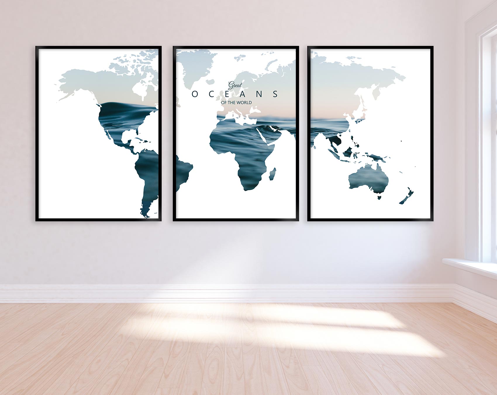 verdenskort oceanblå