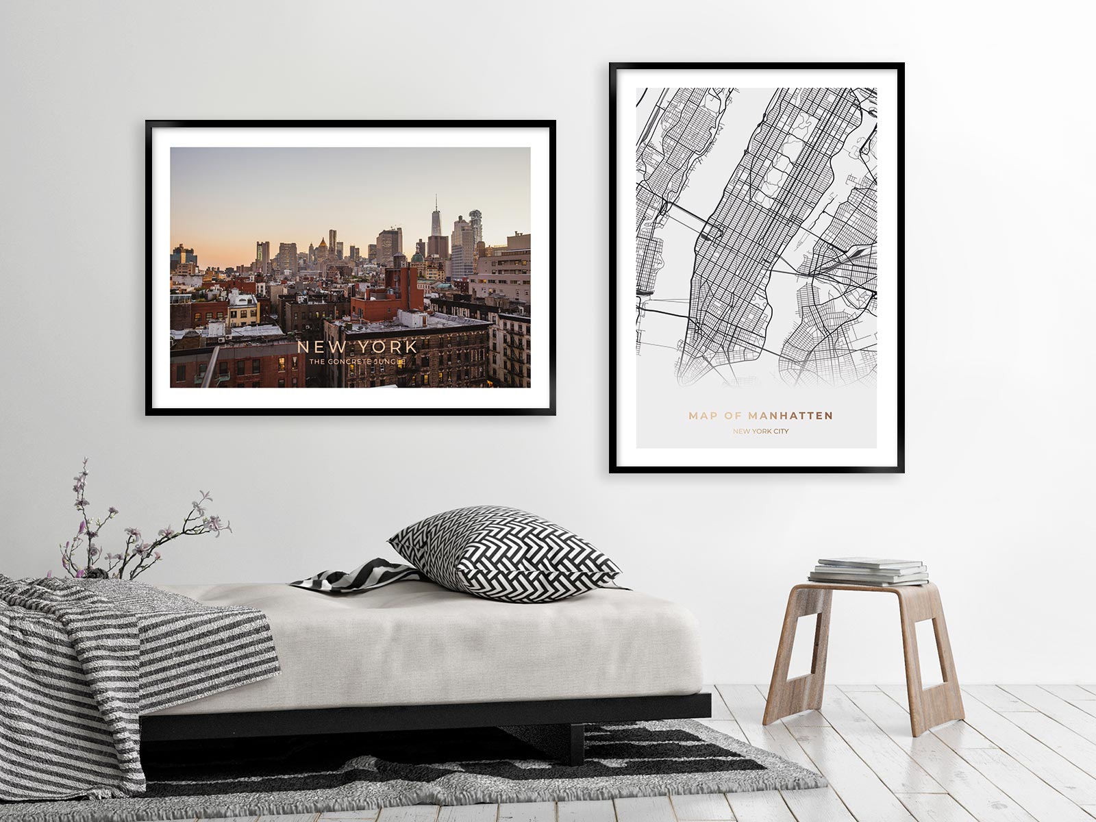 New York manhatten kort