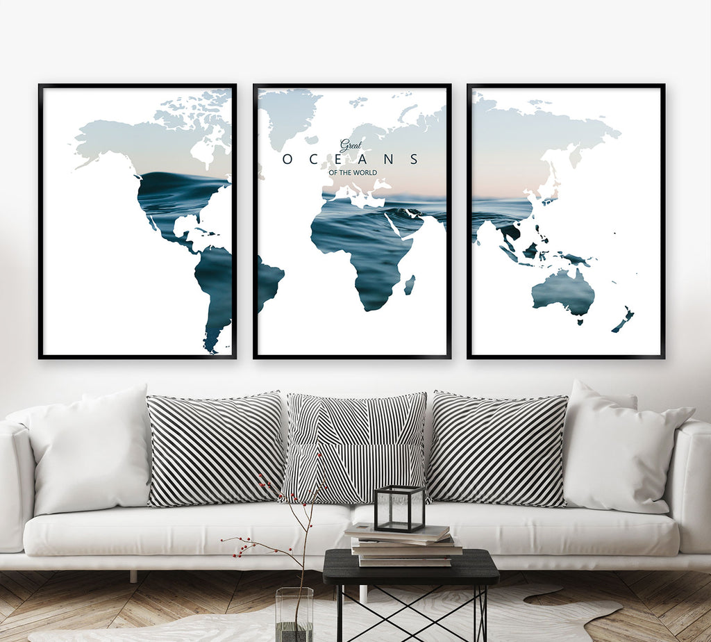 verdenskort oceanblå