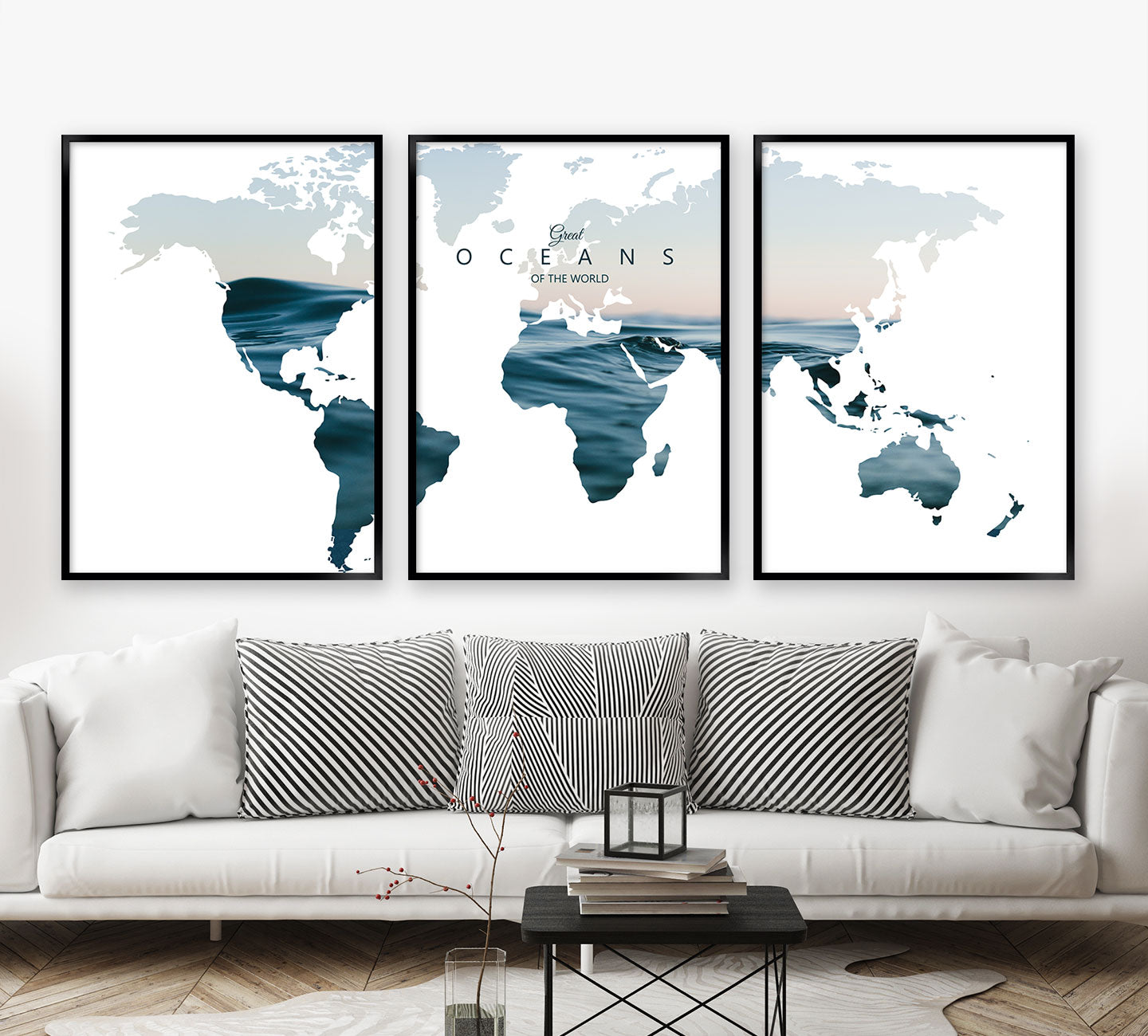 verdenskort oceanblå